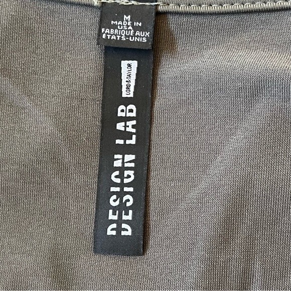 Design Lab Lord & Taylor Olive Green X Cross Neckline Jersey Dress Size Medium - Picture 6 of 8